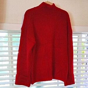 Liz Claiborne Woman's Rumba Red Golden Moments Turtle Neck Sweater, Size: M, NWT